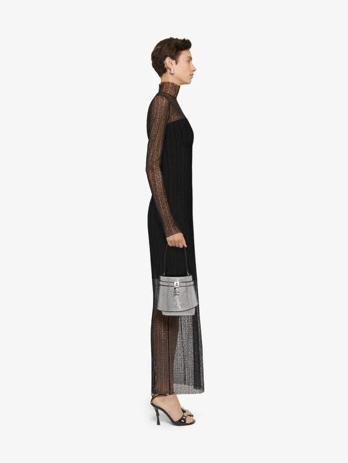 Women Dresses Givenchy Dress In 4G Lace With Rhinestones Black