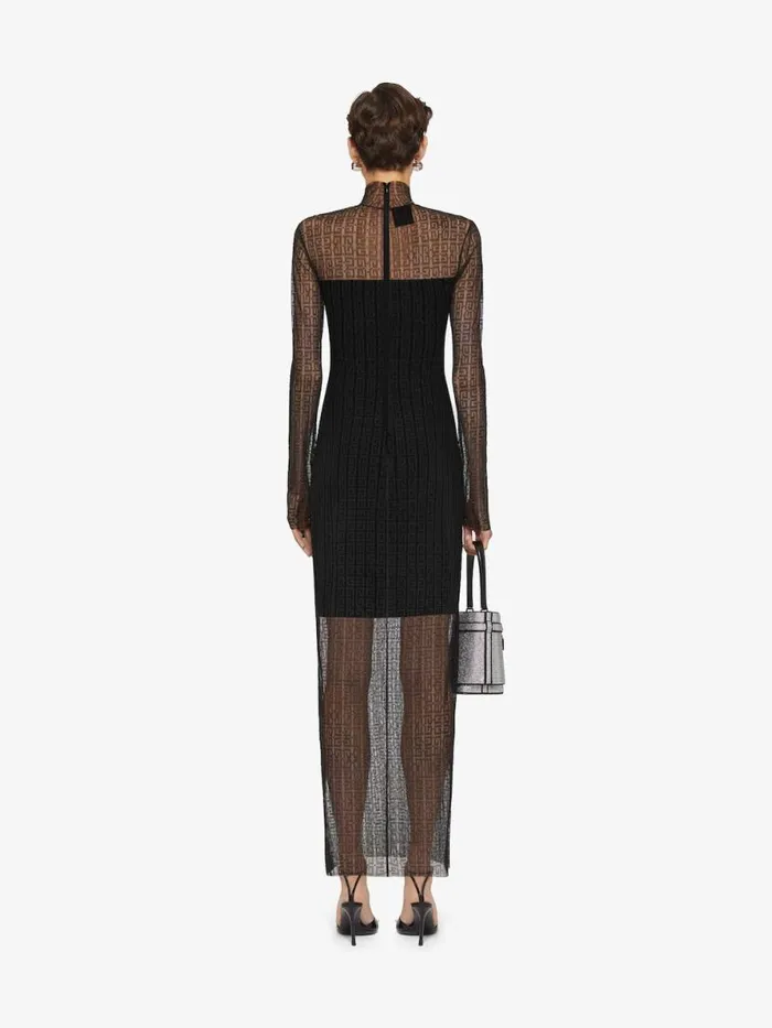 Women Dresses Givenchy Dress In 4G Lace With Rhinestones Black