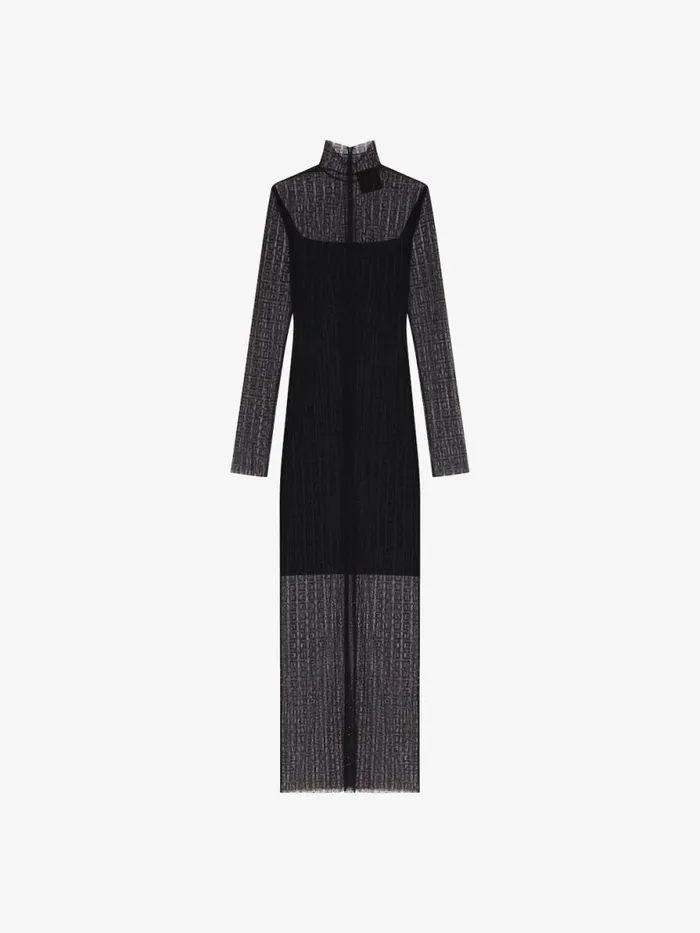 Women Dresses Givenchy Dress In 4G Lace With Rhinestones Black