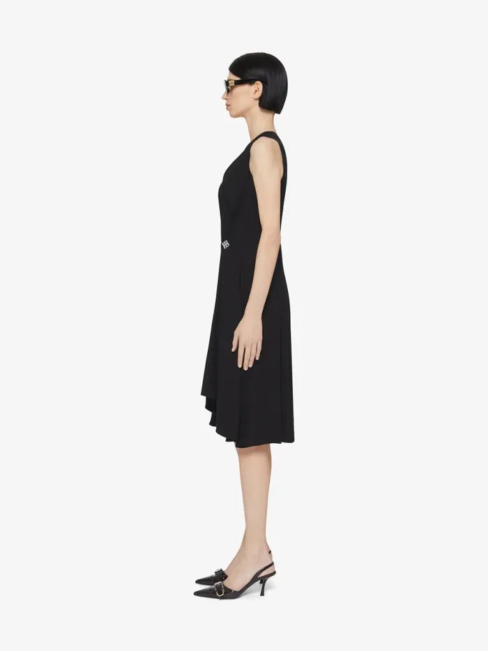 Women Dresses Givenchy Dress In Crepe Satin With 4G Liquid Detail Black