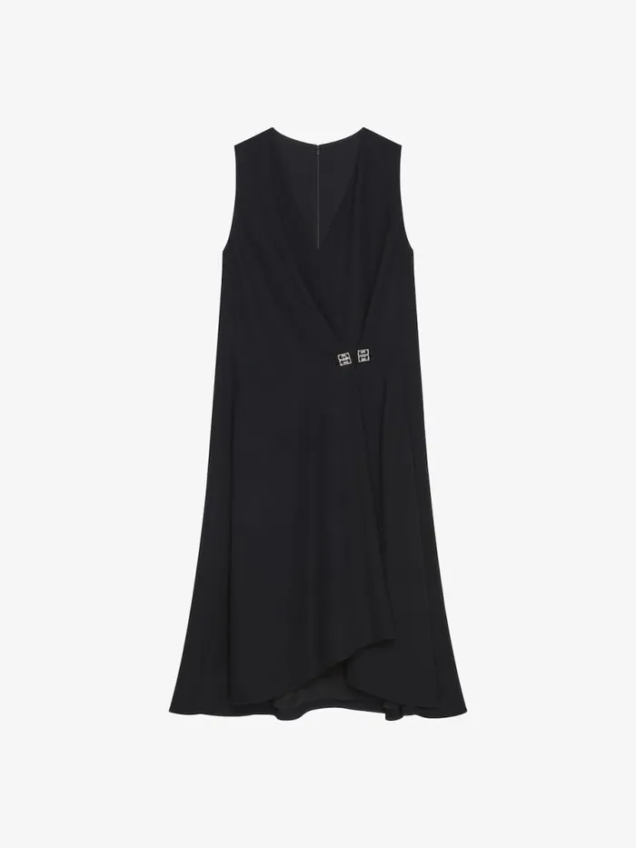 Women Dresses Givenchy Dress In Crepe Satin With 4G Liquid Detail Black