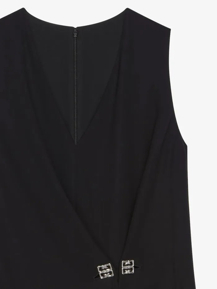 Women Dresses Givenchy Dress In Crepe Satin With 4G Liquid Detail Black