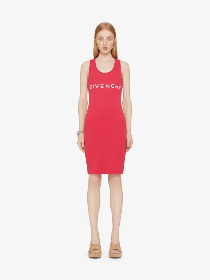Women Dresses Givenchy GIVENCHY Archetype Tank Dress In Jersey Raspberry