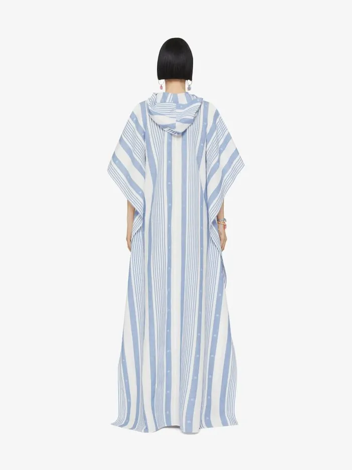 Women Dresses Givenchy Kaftan In Cotton And Linen With 4G Stripes Blueoff White