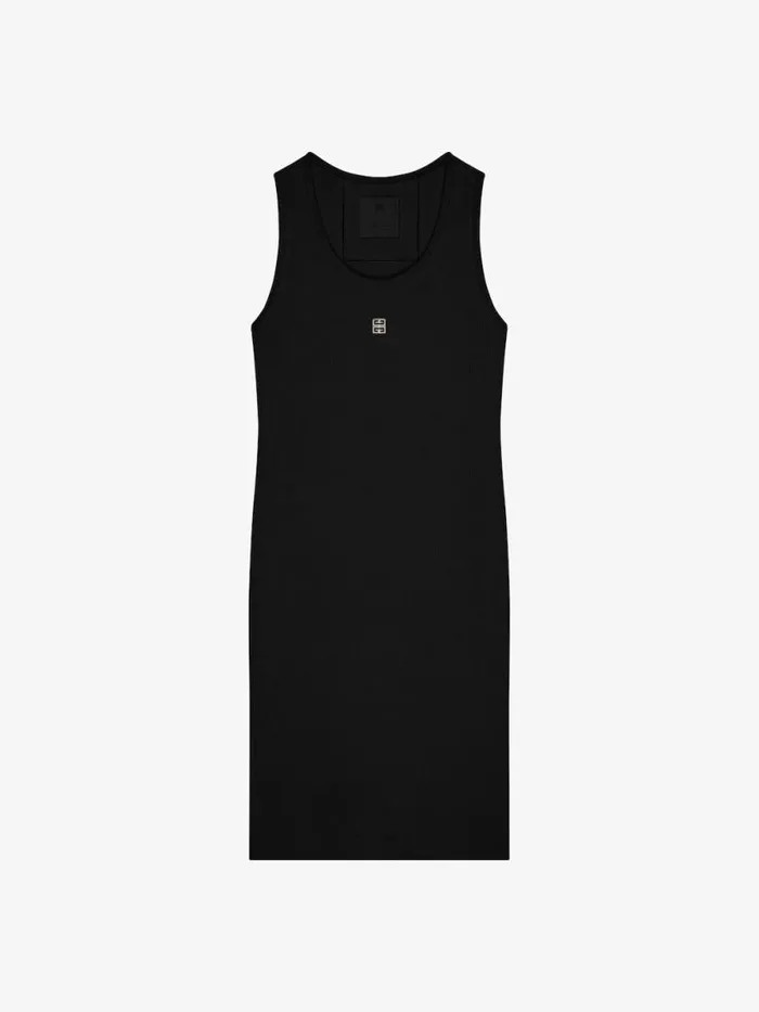 Women Dresses Givenchy Tank Dress In Cotton With 4G Detail Black