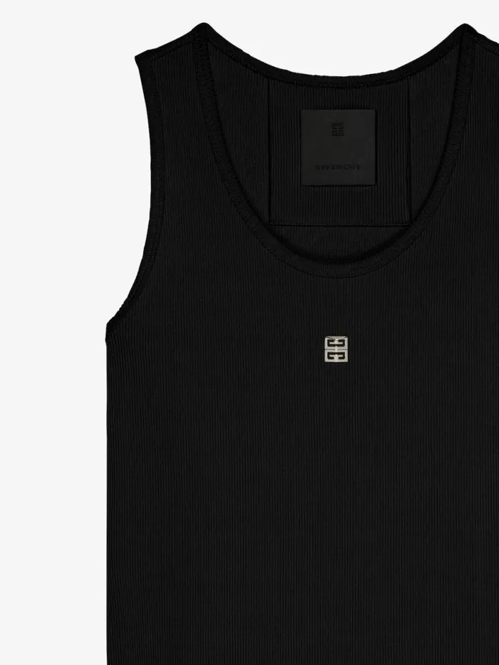 Women Dresses Givenchy Tank Dress In Cotton With 4G Detail Black
