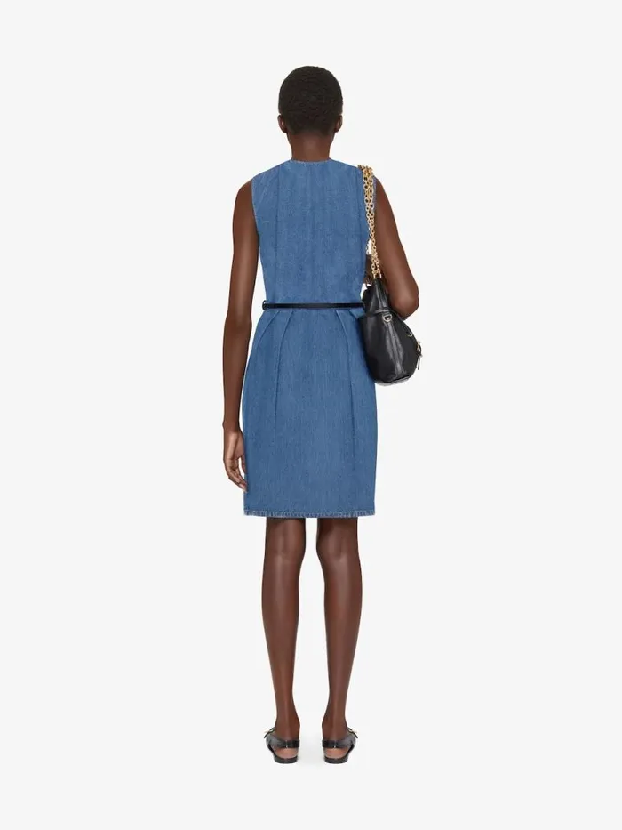 Women Dresses Givenchy Voyou Dress In Denim Deep Blue