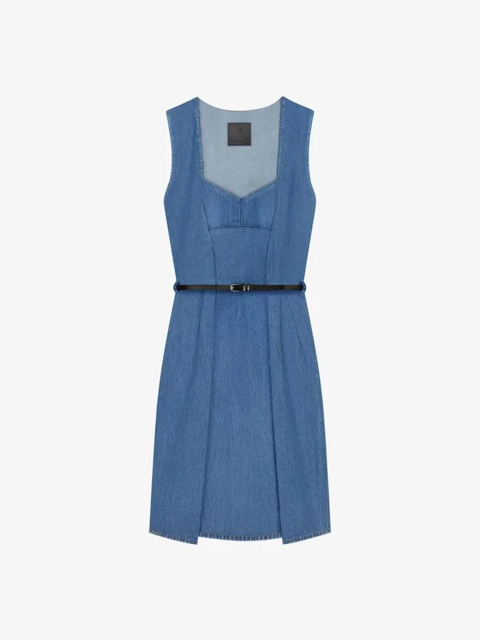 Women Dresses Givenchy Voyou Dress In Denim Deep Blue