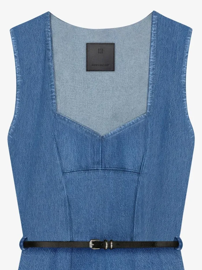 Women Dresses Givenchy Voyou Dress In Denim Deep Blue