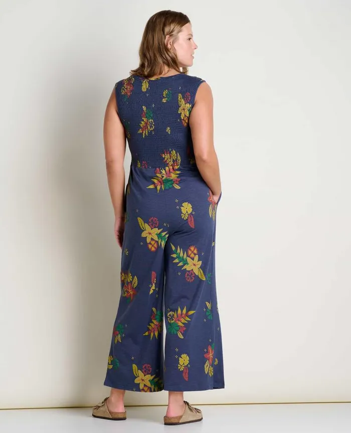 Women Dresses Toad and Co Gemina Sleeveless Jumpsuit True Navy Lg Floral Print