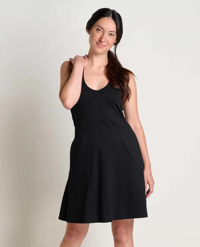 Women Dresses Toad and Co Plumeria Halter Dress Black