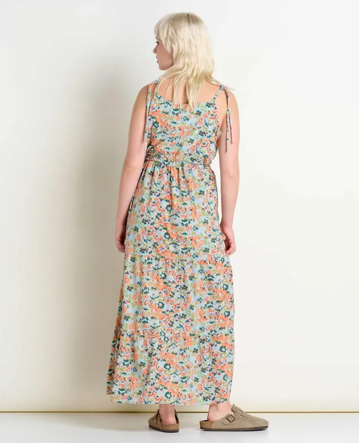 Women Dresses Toad and Co Sunkissed Tiered Sleeveless Dress Papaya Geranium Print