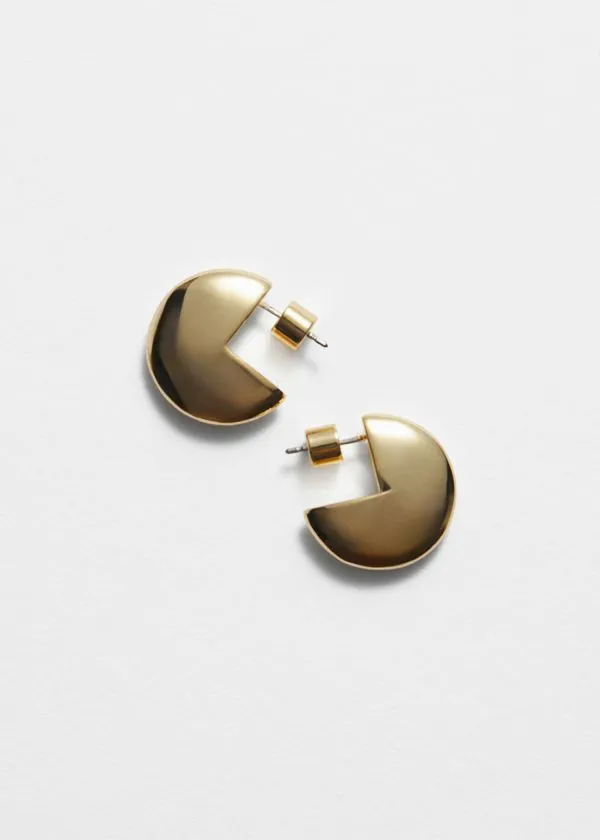 Women Earrings and Other Stories Geometric Hoop Earrings Gold
