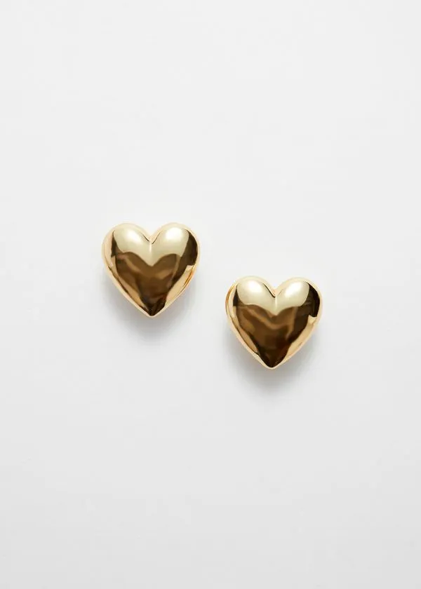 Women Earrings and Other Stories Heart ClipOn Earrings Gold