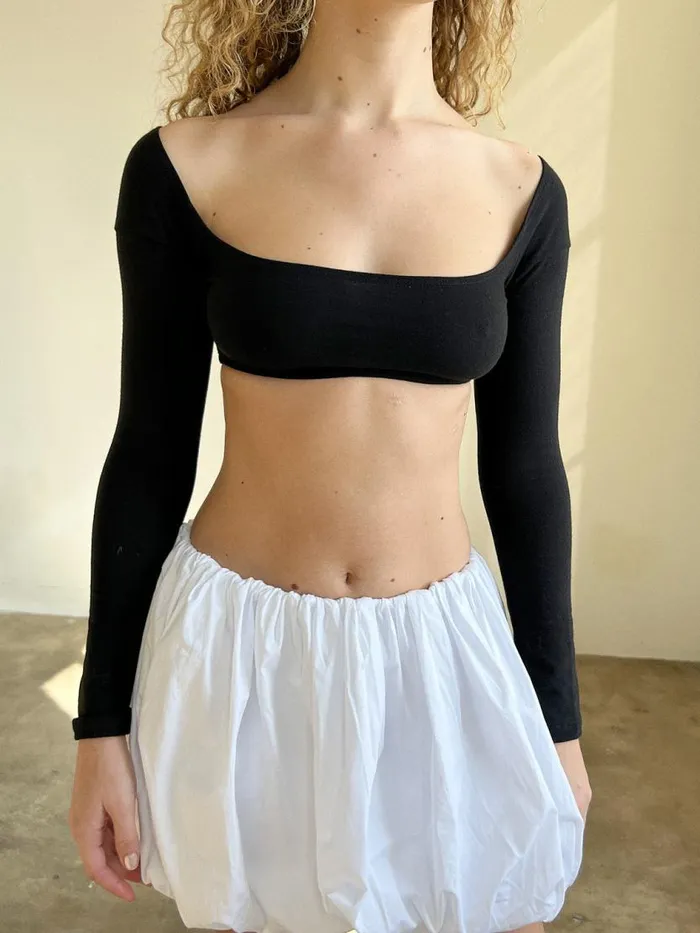Women El Tigre Chiquito Crop Top Black Lisa Says Gah Knit Tops