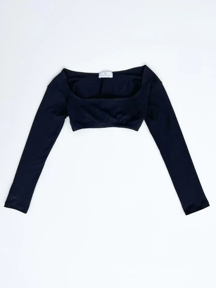 Women El Tigre Chiquito Crop Top Black Lisa Says Gah Knit Tops Women El Tigre Chiquito Crop Top Black Lisa Says Gah Knit Tops