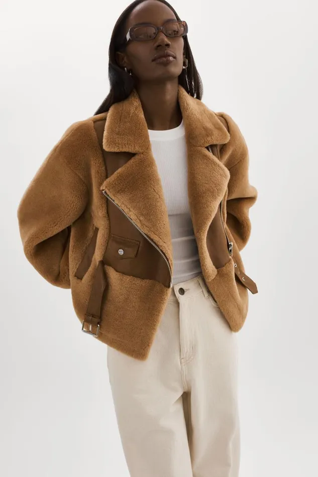 Women ELODY Faux Fur Jacket Mochabrown LAMARQUE Faux Fur Women ELODY Faux Fur Jacket Mochabrown LAMARQUE Faux Fur