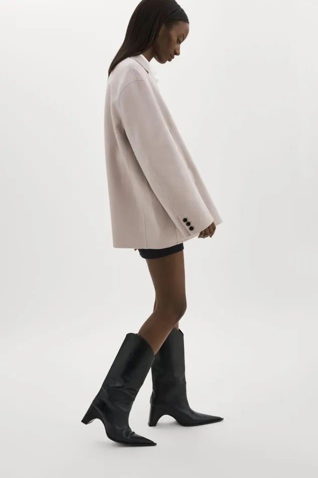 Women ENNIS Oversized Wool Blazer Feather Grey LAMARQUE Blazers