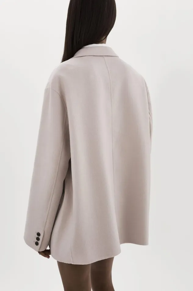 Women ENNIS Oversized Wool Blazer Feather Grey LAMARQUE Blazers