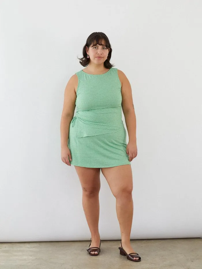 Women Erin Tank Pesto Gingham Lisa Says Gah Knit Tops