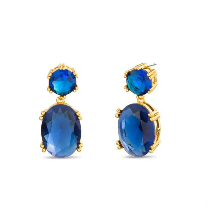 Women Fashion Jewelry Badgley Mischka Cobalt Stone Drop Earrings