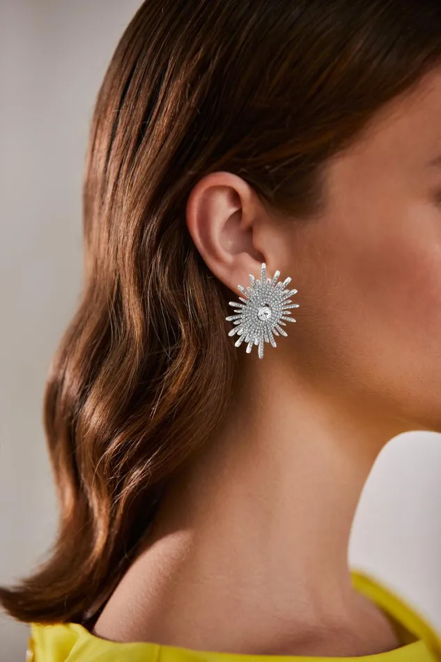 Women Fashion Jewelry Badgley Mischka Oversized Starburst Stud Earrings