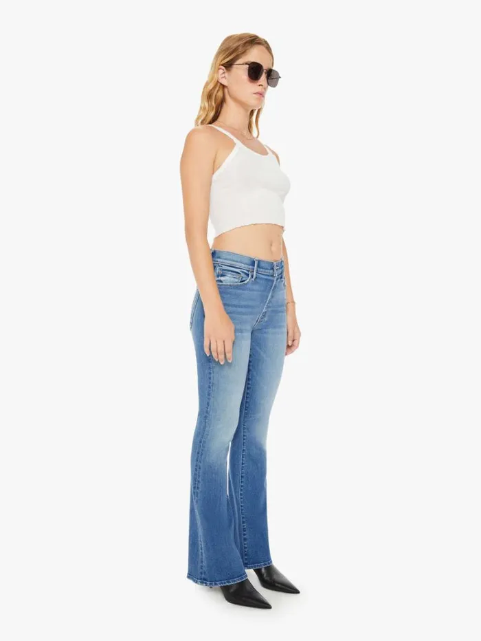 Women Flare Mother Denim Petites The Lil039 Weekender Wash Layover
