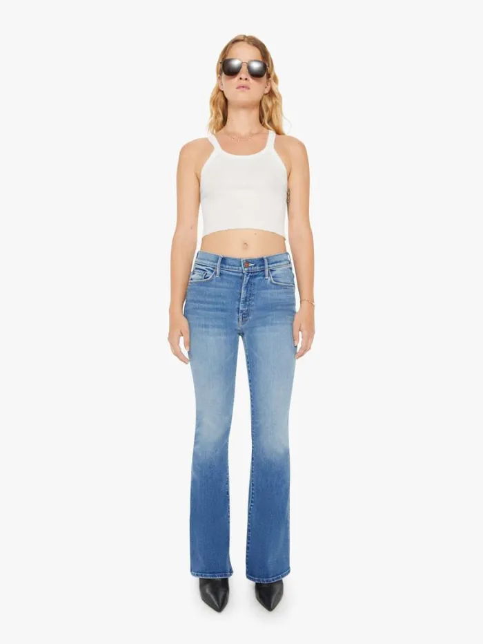 Women Flare Mother Denim Petites The Lil039 Weekender Wash Layover