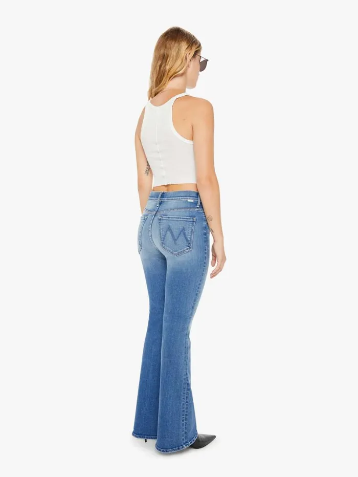 Women Flare Mother Denim Petites The Lil039 Weekender Wash Layover