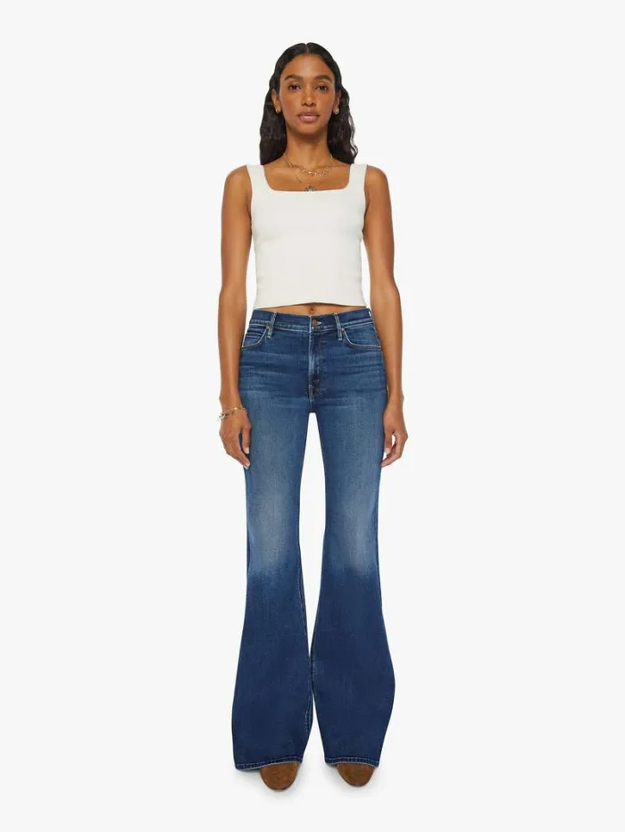 Women Flare Mother Denim The Doozy Wash Uncharted Waters