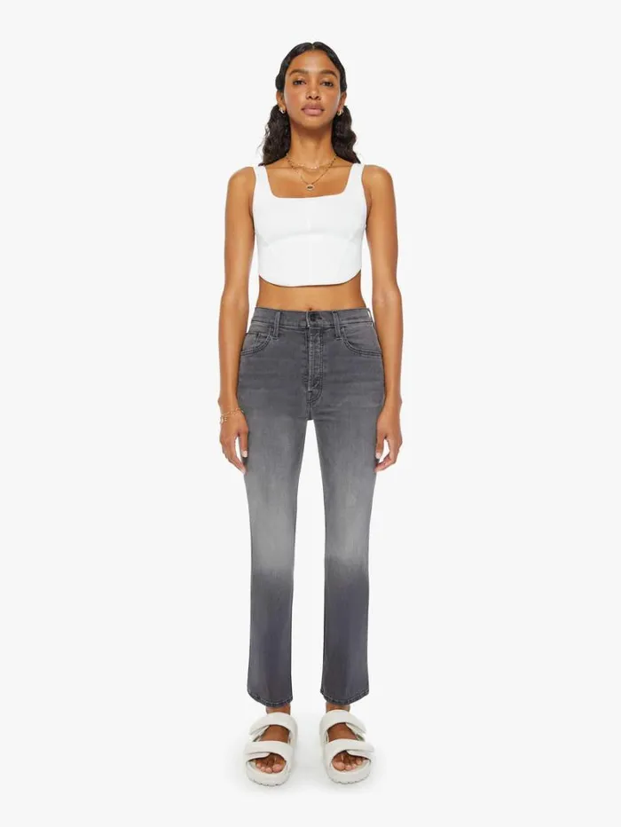 Women Flare Mother Denim The Tripper Ankle Wash Lighting Up Lanterns