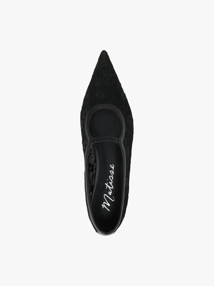 Women Fleur Lace Flat Black Lisa Says Gah Flats