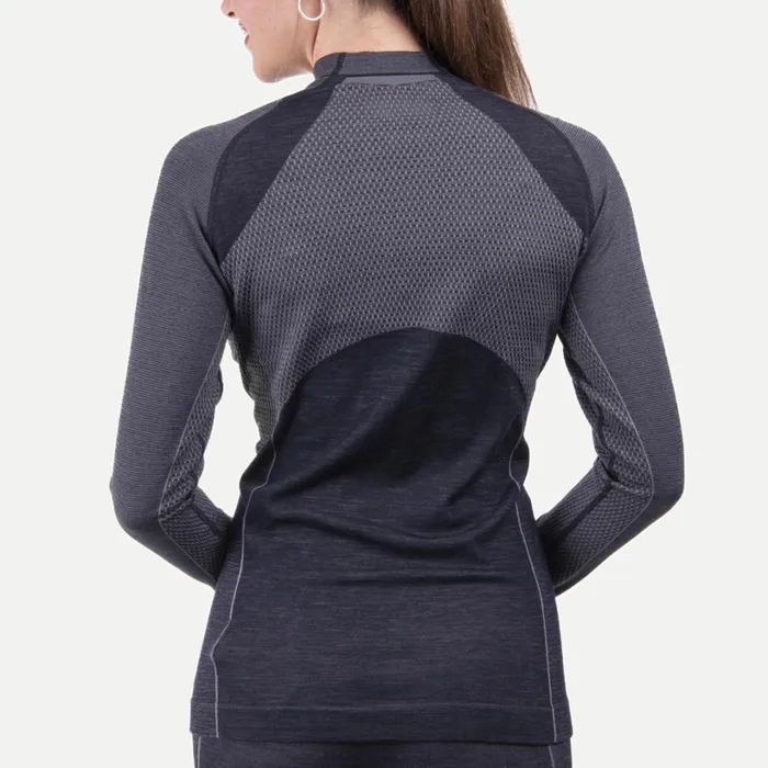 Women Freelite Baselayer LS Deep Spacesteel Grey KJUS Base Layers