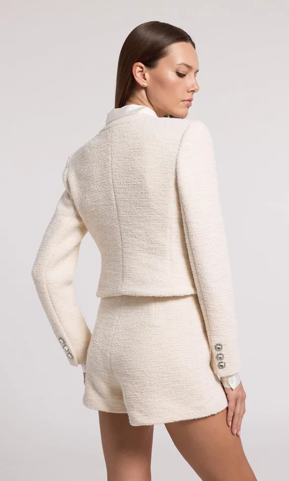Women Generation Love Clothing Blazers and Jackets Kaiden Tweed Jacket Cream