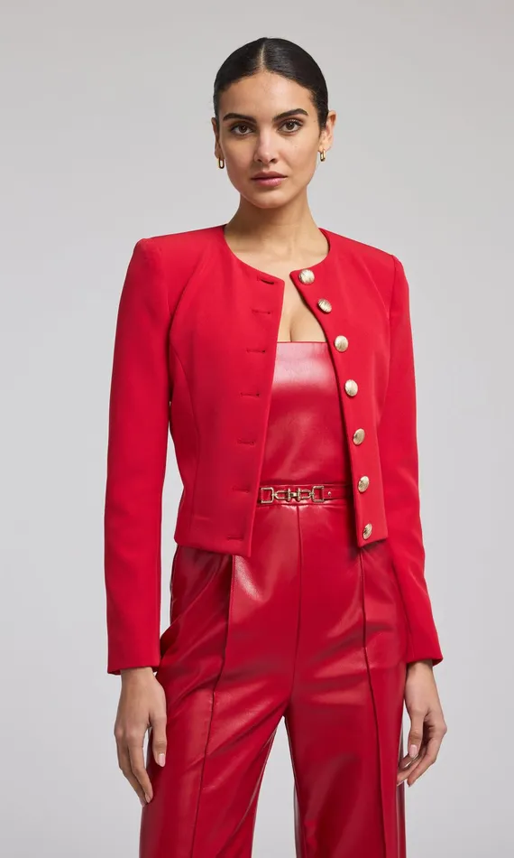 Women Generation Love Clothing Blazers and Jackets Olempia Crepe Blazer Red