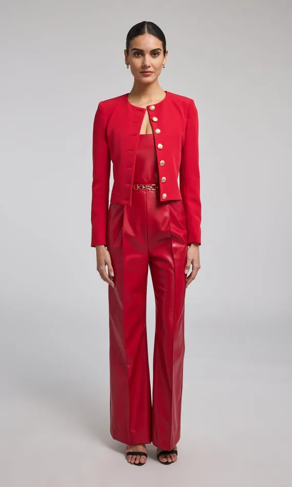 Women Generation Love Clothing Blazers and Jackets Olempia Crepe Blazer Red
