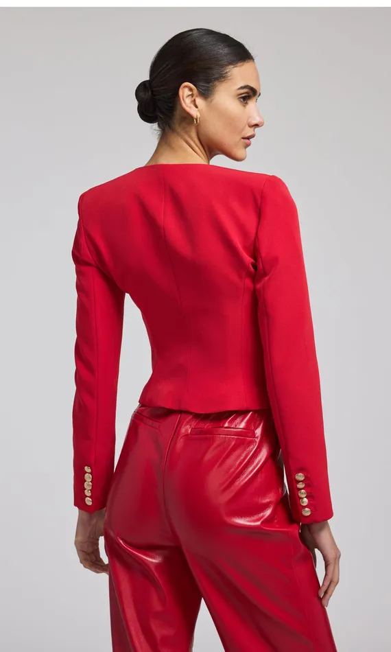 Women Generation Love Clothing Blazers and Jackets Olempia Crepe Blazer Red