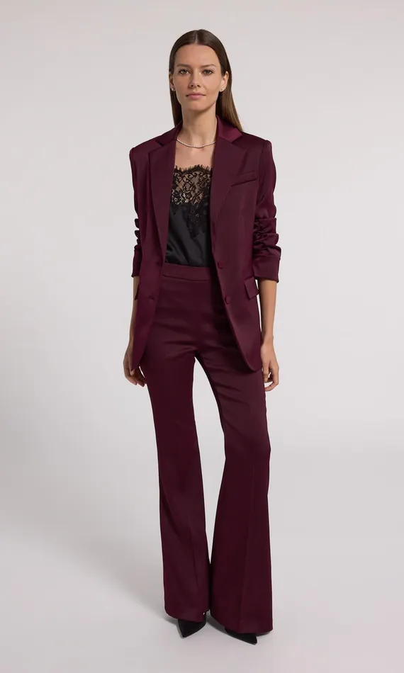 Women Generation Love Clothing Pants Wesley Satin Pants Black Cherry