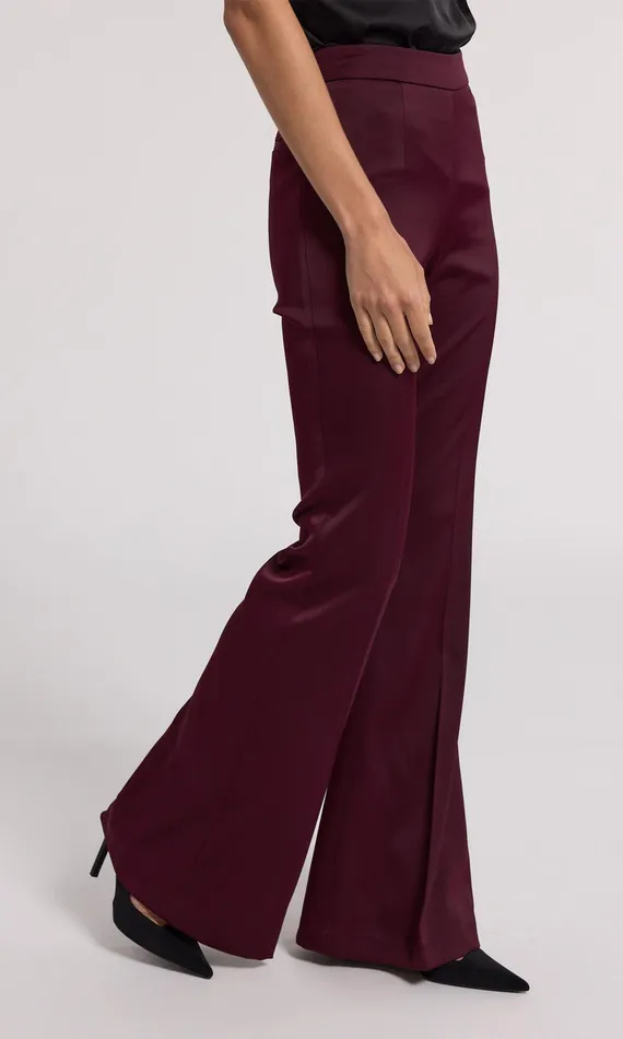 Women Generation Love Clothing Pants Wesley Satin Pants Black Cherry