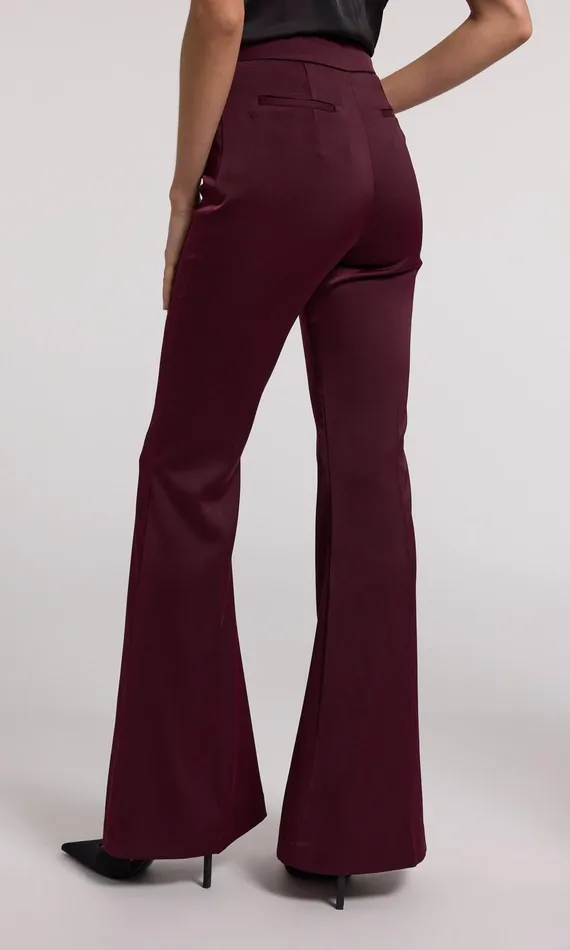 Women Generation Love Clothing Pants Wesley Satin Pants Black Cherry