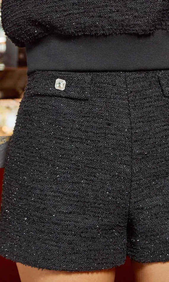Women Generation Love Clothing Shorts Dami Tweed Shorts Black