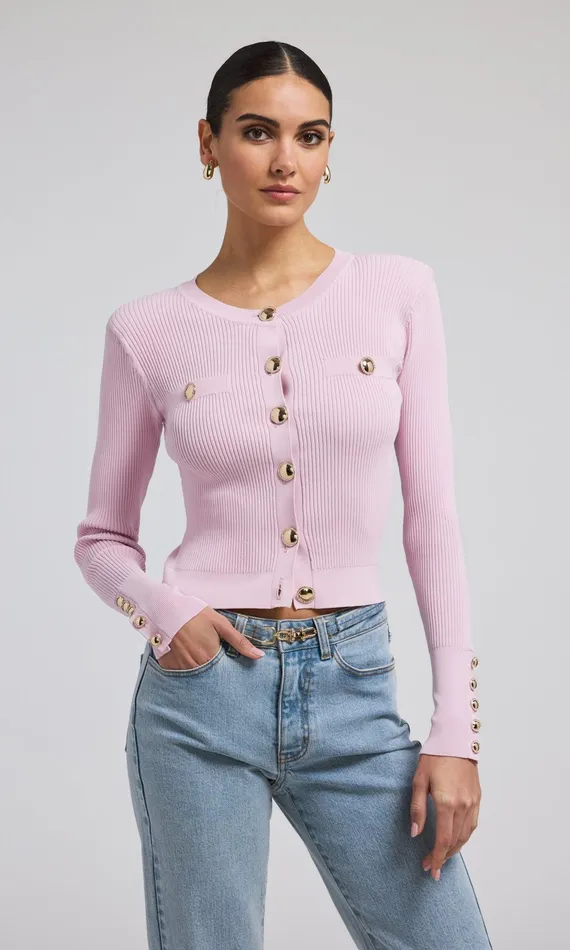Women Generation Love Clothing Sweaters and Sweatshirts Pennie Ribbed Cardigan Light Pink Women Generation Love Clothing Sweaters and Sweatshirts Pennie Ribbed Cardigan Light Pink
