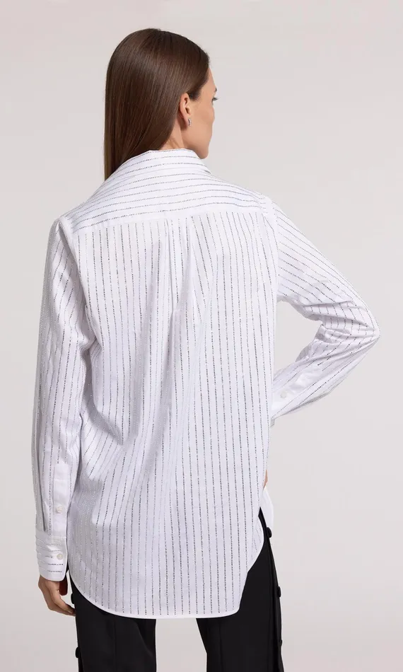Women Generation Love Clothing Tops Marc Crystal Poplin Shirt Whiteclear