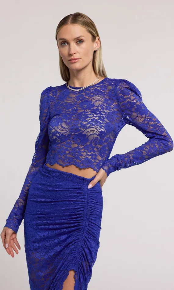 Women Generation Love Clothing Tops Safia Lace Top Ultramarine