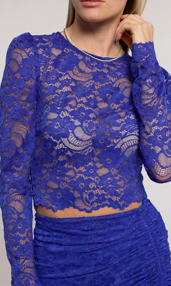 Women Generation Love Clothing Tops Safia Lace Top Ultramarine