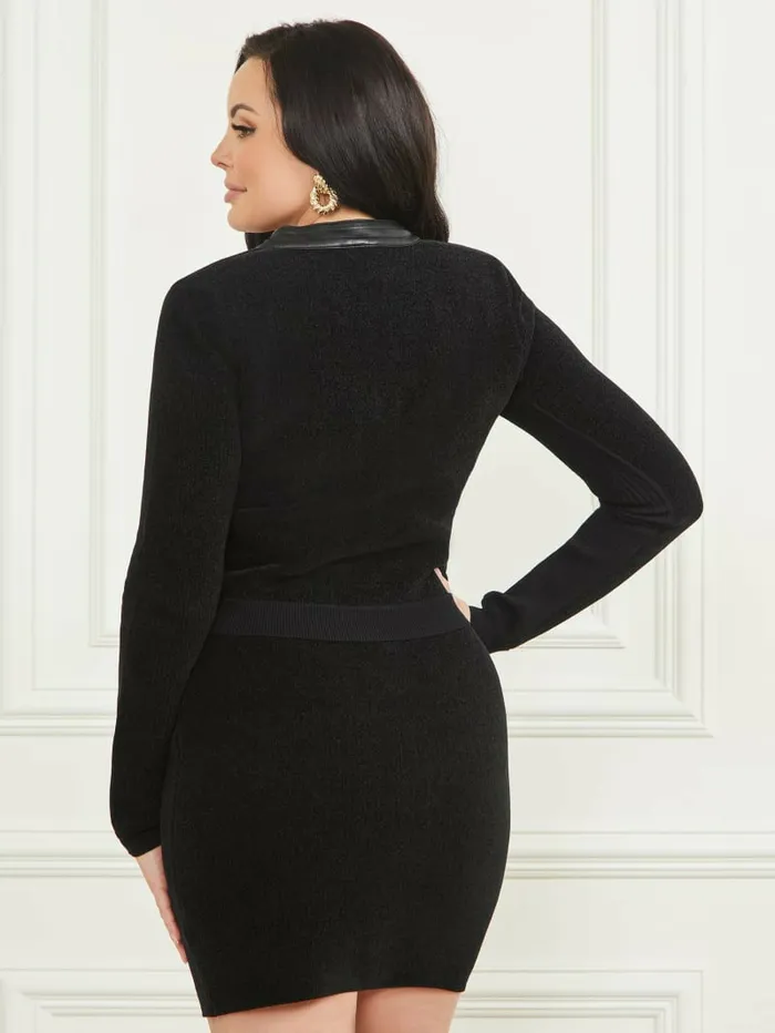 Women Gio Zip Sweater Jacket Black Jackets and Coats GUESS Women Gio Zip Sweater Jacket Black Jackets and Coats GUESS