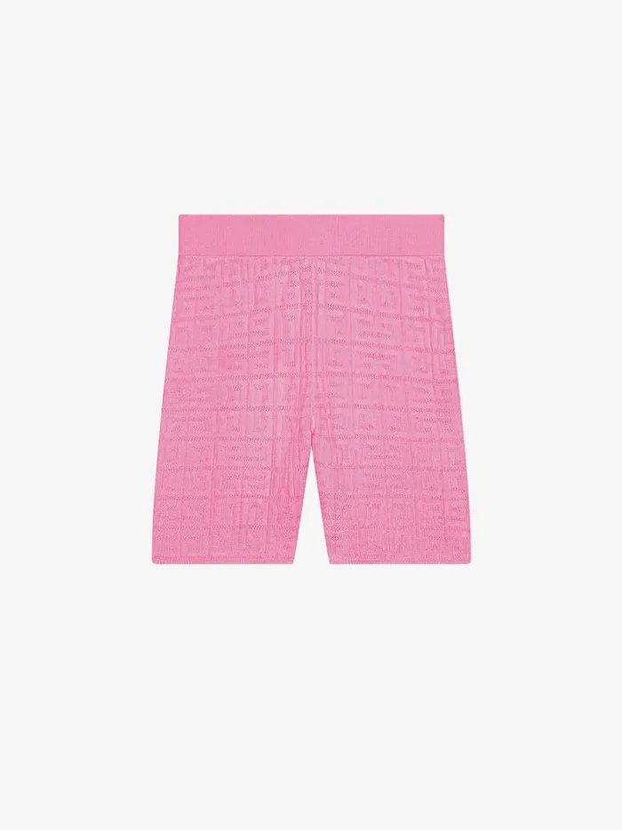 Women Girl 4 To 12 Years Givenchy Biker Shorts In 4G Jacquard Pink