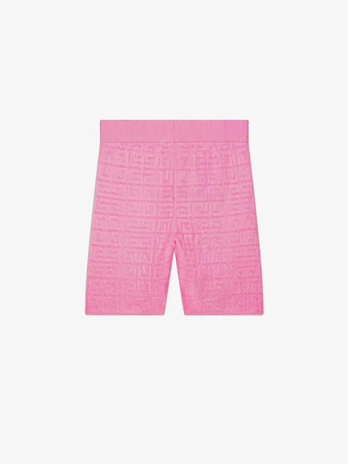 Women Girl 4 To 12 Years Givenchy Biker Shorts In 4G Jacquard Pink