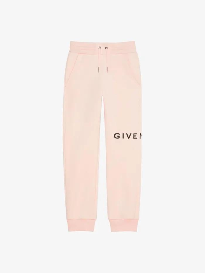 Women Girl 4 To 12 Years Givenchy GIVENCHY Jogger Pants In Fleece Light Pink
