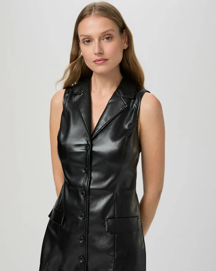 Women Graciella Dress 8211 Black Faux Leather Dresses PAIGE Women Graciella Dress 8211 Black Faux Leather Dresses PAIGE